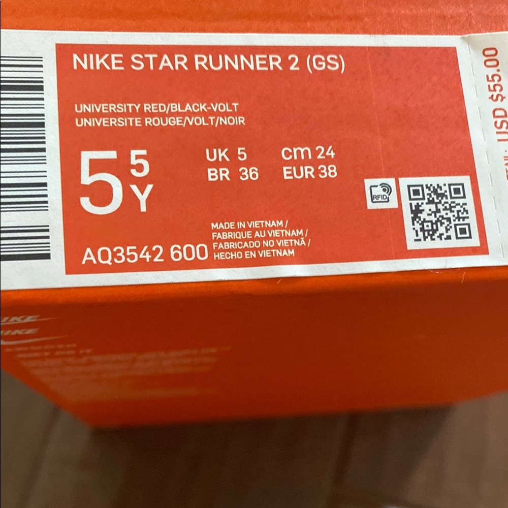 Nike Star Runner 2 Youth Shoes - Red and Black